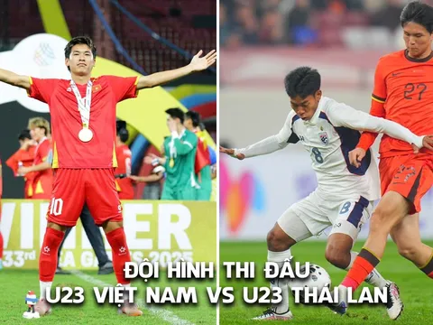 Đội hình xuất phát U23 Việt Nam vs U23 Thái Lan hôm nay 28/3 - Trực tiếp CFA Team China 2026