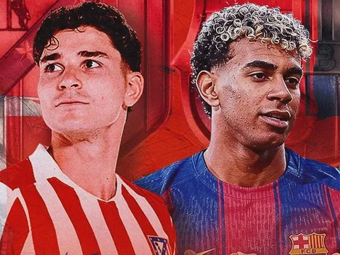 Kết quả bóng đá Atletico Madrid vs Barcelona - La Liga: Lamine Yamal lu mờ trước Julian Alvarez?