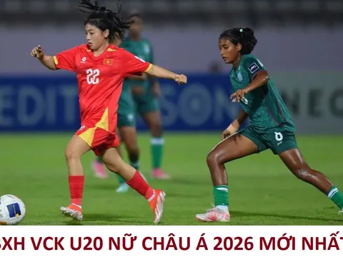 Bảng xếp hạng VCK U20 nữ châu Á 2026 mới nhất 7/4: U20 Việt Nam nín thở chờ phép màu
