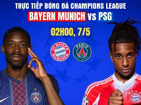 Xem trực tiếp bóng đá Bayern đấu với PSG ở đâu, kênh nào? Link xem trực tiếp Cúp C1 hôm nay 7/5