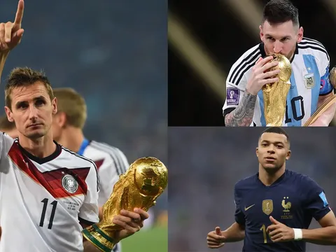 Top 15 chân sút vĩ đại nhất lịch sử World Cup: Messi, Ronaldo hay Klose dẫn đầu?