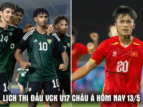 Lịch thi đấu VCK U17 châu Á 2026 mới nhất hôm nay 13/5 - Lịch trực tiếp U17 Việt Nam vs U17 UAE