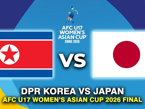 Kết quả, tỷ số U17 Triều Tiên vs U17 Nhật Bản - Chung kết U17 nữ châu Á 2026: Sức mạnh vượt trội