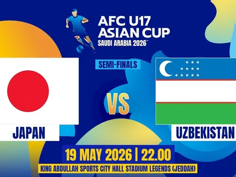 Kết quả, tỷ số U17 Nhật Bản vs U17 Uzbekistan 22h 19/5 - Bán kết U17 châu Á: Bản lĩnh nhà vô địch