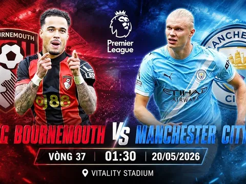 TRỰC TIẾP bóng đá Bournemouth vs Man City - Vòng 37 Ngoại hạng Anh - Link xem trực tiếp Bournemouth vs Man City