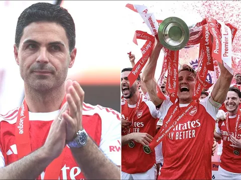 Arsenal vừa vô địch Ngoại hạng Anh, HLV Mikel Arteta bất ngờ 'gáy' trước thềm chung kết Cúp C1