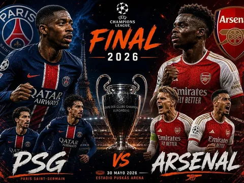 Lịch thi đấu PSG vs Arsenal - Chung kết UEFA Champions League 2025/26: Khung giờ đẹp với CĐV Việt Nam