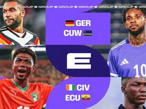 Lịch thi đấu bảng E - World Cup 2026: Đức rộng cửa giành ngôi đầu, Bờ Biển Ngà và Ecuador đại chiến