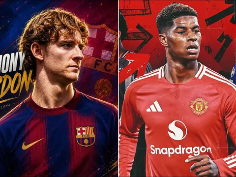 Barcelona hoàn tất thương vụ Anthony Gordon, Man Utd đổi Rashford lấy ngôi sao số một AC Milan?