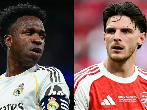 Tin chuyển nhượng trưa 1/6: MU muốn chiêu mộ Vinicius Jr, Real Madrid nhắm Declan Rice