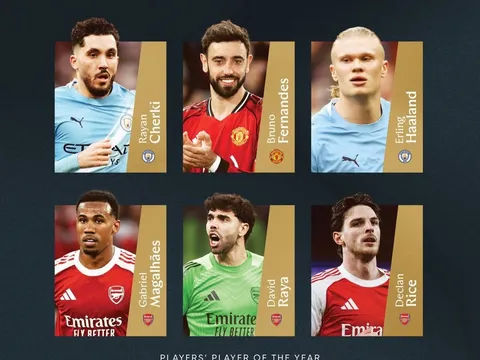Bruno Fernandes, Haaland và Cherki dẫn đầu đề cử Cầu thủ xuất sắc nhất năm của PFA