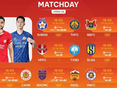 Lịch thi đấu bóng đá Việt Nam hôm nay 7/6: Xác định đội xuống hạng V.League; U19 Việt Nam đấu Indonesia