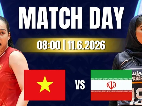 TRỰC TIẾP bóng chuyền Việt Nam vs Iran hôm nay 11/6 - Link xem trực tiếp bóng chuyền nữ AVC Cup 2026 mới nhất
