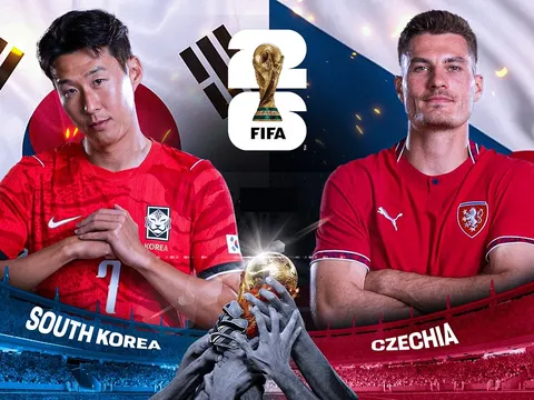 Dự đoán tỷ số Hàn Quốc vs CH Séc, 9h ngày 12/6 - Nhận định bóng đá World Cup 2026