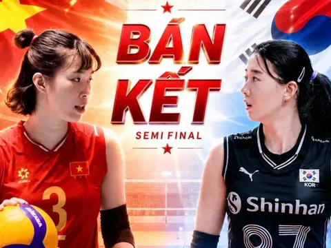 Lịch phát sóng Bán kết bóng chuyền nữ AVC Cup 2026 hôm nay 13/6 - Link xem trực tiếp tuyển Việt Nam đấu Hàn Quốc