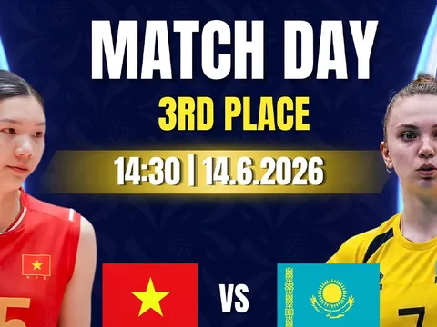 Link xem TRỰC TIẾP bóng chuyền AVC Cup 2026 hôm nay ngày 14/6: Tuyển bóng chuyền nữ Việt Nam 'trả nợ' Kazakhstan