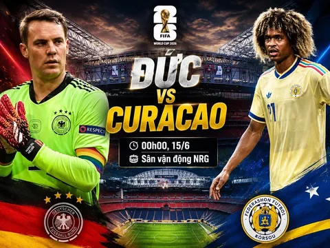 VTV trực tiếp bóng đá World Cup 2026 hôm nay 15/6 - Link xem trực tiếp Đức vs Curacao