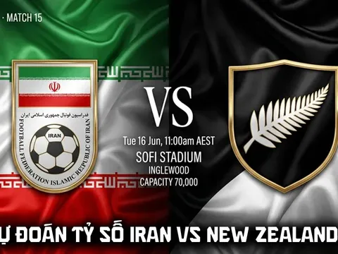 Dự đoán tỷ số Iran vs New Zealand 8h hôm nay 16/6 - World Cup 2026: Gã khổng lồ châu Á bay cao