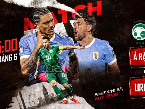 Link xem TRỰC TIẾP bóng đá Uruguay vs Ả Rập Xê Út ngày 16/6 - VTV phát sóng trực tiếp World Cup 2026 hôm nay