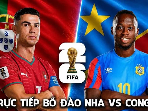 Link xem trực tiếp bóng đá Bồ Đào Nha vs Congo 0h ngày 18/6 - World Cup 2026: Ronaldo xô đổ kỷ lục