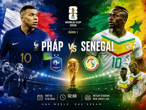Trực tiếp bóng đá Pháp vs Senegal, 2h ngày 17/6 - Link xem trực tiếp World Cup 2026 trên VTV3 FULLHD