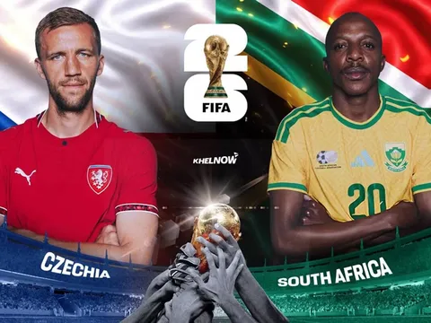 Dự đoán tỷ số CH Séc vs Nam Phi, 23h ngày 18/6 - Nhận định bóng đá World Cup 2026
