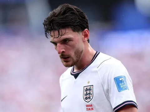 Tuyển Anh thấp thỏm với chấn thương của Declan Rice sau trận hòa Ghana