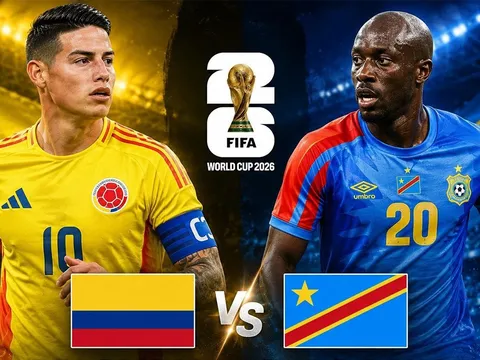 Dự đoán tỷ số, kết quả Colombia vs CHDC Congo 09h ngày 24/6 - World Cup 2026: Luis Diaz gửi 'chiến thư' đến Ronaldo?
