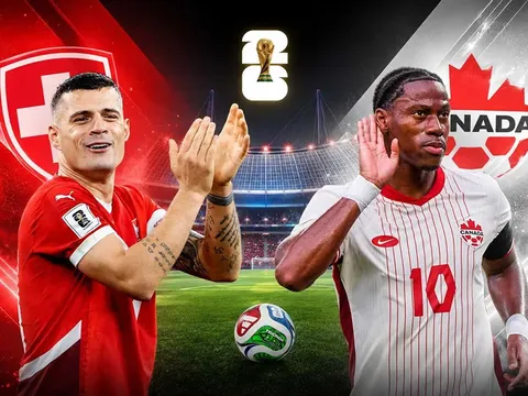 Dự đoán tỷ số Thụy Sĩ vs Canada, 2h ngày 25/6 - Nhận định bóng đá World Cup 2026