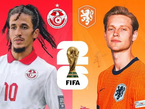 Dự đoán tỷ số Tunisia vs Hà Lan, 6h ngày 26/6 - Nhận định bóng đá World Cup 2026
