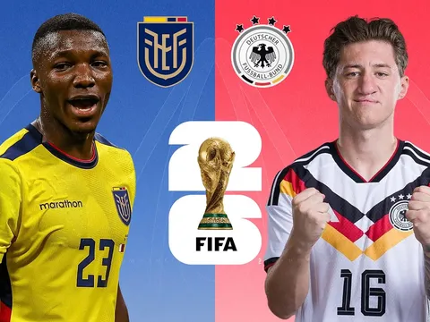Trực tiếp bóng đá Ecuador vs Đức, 3h ngày 26/6 - Link xem trực tiếp World Cup 2026 trên VTV6 FULL HD