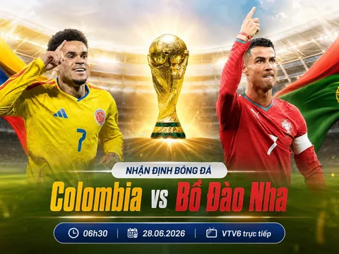 Link xem TRỰC TIẾP bóng đá Colombia vs Bồ Đào Nha 06h30 ngày 28/6 - VTV trực tiếp World Cup 2026 hôm nay