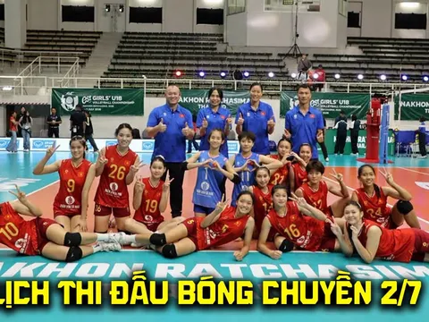 Lịch thi đấu bóng chuyền hôm nay 2/7 - Lịch trực tiếp bóng chuyền nữ U18 Việt Nam vs Hàn Quốc