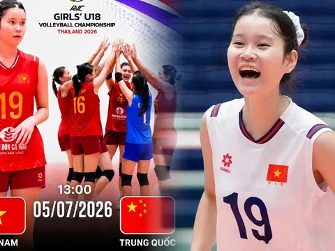 Link xem TRỰC TIẾP bóng chuyền nữ Việt Nam đấu Trung Quốc - U18 nữ châu Á 2026: Chênh lệch đẳng cấp