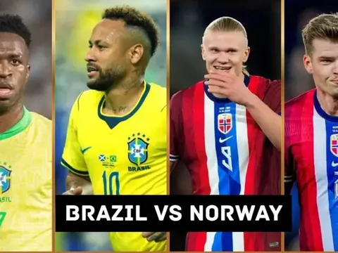 Link xem trực tiếp bóng đá Brazil vs Na Uy 3h ngày 6/7 - VTV6 VTV3 trực tiếp World Cup 2026 hôm nay