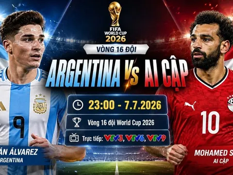VTV trực tiếp bóng đá Argentina vs Ai Cập - Link xem trực tiếp World Cup 2026 hôm nay 7/7 trên VTV3