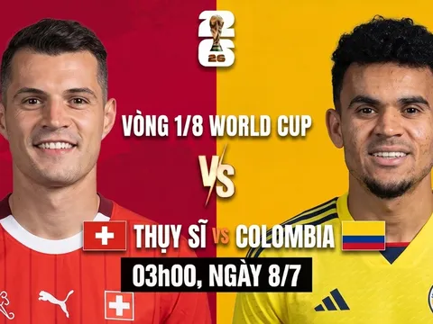 Dự đoán tỷ số Thụy Sĩ vs Colombia, 3h ngày 7/7 - Nhận định bóng đá World Cup 2026