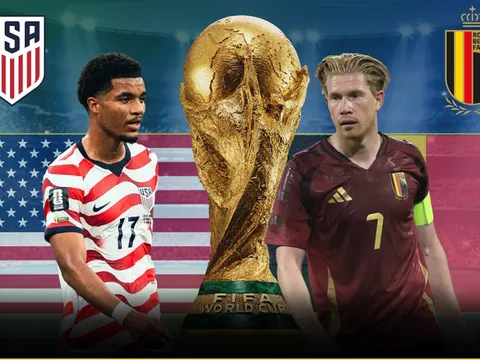 Trực tiếp bóng đá Mỹ vs Bỉ, 7h ngày 7/7 - Link xem trực tiếp World Cup 2026 trên VTV3 FULL HD
