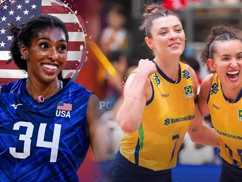 Kết quả bóng chuyền nữ VNL 2026 hôm nay 10/7: Mỹ thua sốc, Brazil thị uy sức mạnh