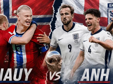 Lịch sử đối đầu Na Uy vs Anh - Nhận định bóng đá Tứ kết World Cup 2026: Khó cản bước 'Tam Sư'