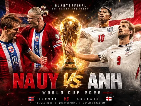 VTV trực tiếp bóng đá Na Uy vs Anh - Link xem trực tiếp World Cup 2026 hôm nay 12/7 trên VTV3