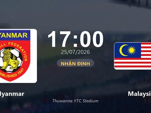 VTV6, VTVGo TRỰC TIẾP bóng đá Myanmar vs Malaysia hôm nay 25/7 - Link xem trực tiếp AFF Cup 2026 mới nhất