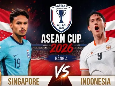 Kết quả bóng đá Singapore vs Indonesia - Cập nhật link xem trực tiếp AFF Cup 2026 mới nhất.