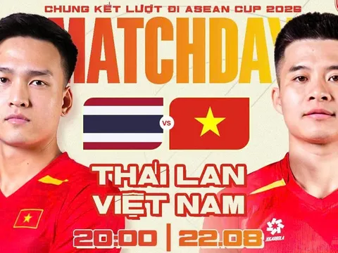 VTV6 VTVGo trực tiếp bóng đá Việt Nam vs Thái Lan 20h ngày 22/8 - Link xem trực tiếp AFF Cup 2026 hôm nay