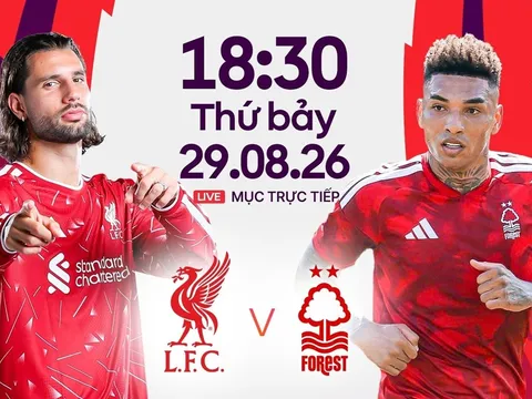 TRỰC TIẾP bóng đá Liverpool vs Nottingham Forest - 18h30 ngày 29/8 - Link xem trực tiếp Ngoại hạng Anh