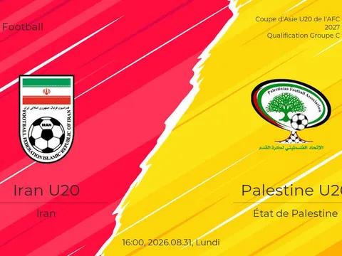 Trực tiếp bóng đá U20 Iran vs U20 Palestine hôm nay - VL U20 châu Á 2026: ĐT Việt Nam nhận tin vui?