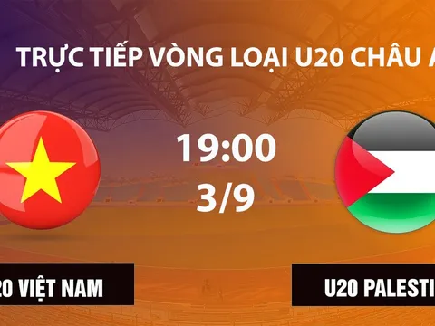 Link xem TRỰC TIẾP bóng đá U20 Việt Nam vs U20 Palestine hôm nay 3/9 - TV360, VFF trực tiếp VL U20 châu Á 2027