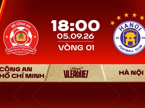 Trực tiếp bóng đá V.League hôm nay 5/9 - Link xem trực tiếp CA TPHCM vs Hà Nội FC trên FPTPlay