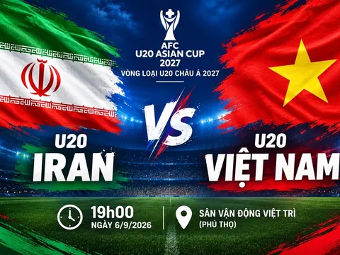 TV360 trực tiếp bóng đá U20 Việt Nam vs U20 Iran - Link xem trực tiếp Vòng loại U20 châu Á 2027