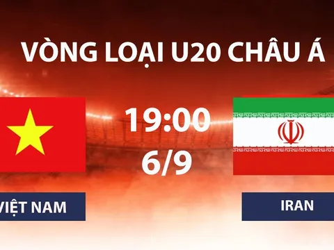 VTV6, VTV5 TRỰC TIẾP bóng đá U20 Việt Nam vs U20 Iran hôm nay 6/9 - Link xem trực tiếp VL U20 châu Á 2027 mới nhất